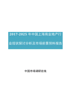 中国上海商业地产行业研究分析报告.docx
