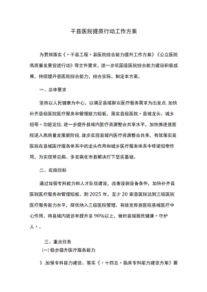 千县医院提质行动工作方案.docx