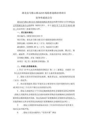肃北县马鬃山镇G215线隐患道路治理项目.docx