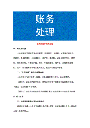 税费的会计账务处理.docx
