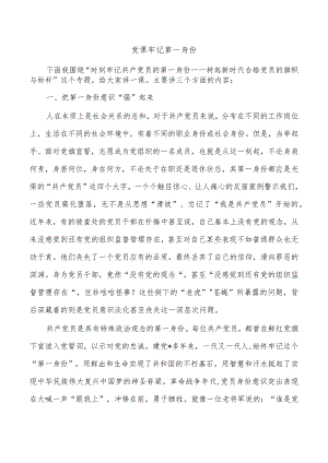 党课牢记第一身份.docx