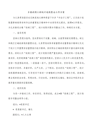 乡镇政绩工程统计造假整治工作方案.docx
