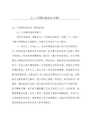 大二上学期自我总结（3篇）.docx
