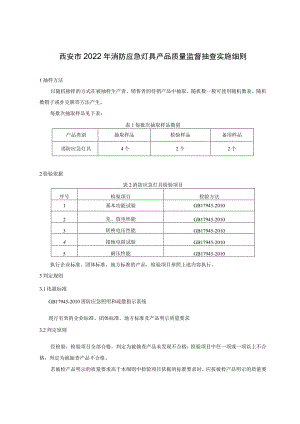 西安市2022年消防应急灯具产品质量监督抽查实施细则.docx