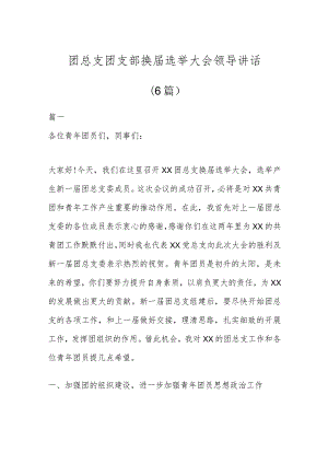(6篇)团总支团支部换届选举大会领导讲话.docx