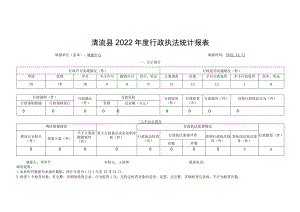 清流县2022年度行政执法统计报表.docx