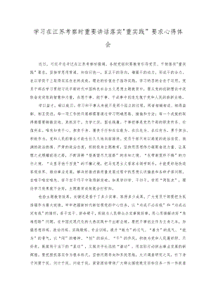 （2篇）2023年学习在江苏考察时重要讲话落实“重实践”要求心得体会.docx