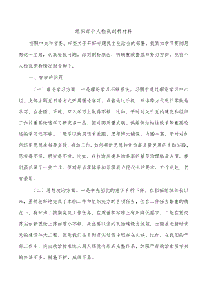 组织部个人检视剖析材料.docx