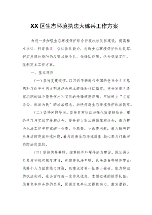 XX区生态环境执法大练兵工作方案.docx