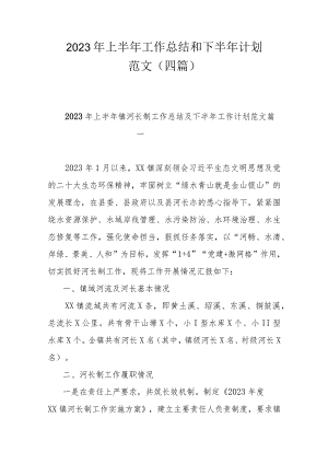 2023年上半年工作总结和下半年计划范文（四篇）.docx