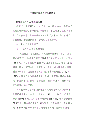 扶贫攻坚半年工作总结范文.docx