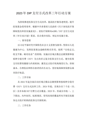 2023年DIP支付方式改革三年行动方案.docx