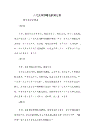 公司党支部建设实施方案.docx