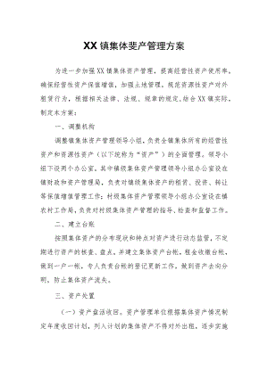 XX镇集体资产管理方案.docx