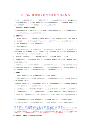 开展靠企吃企专项整治自查报告6篇.docx
