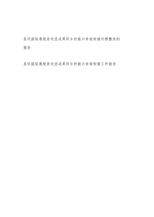 县巩固拓展脱贫攻坚成果同乡村振兴有效衔接及问题整改工作报告2篇.docx