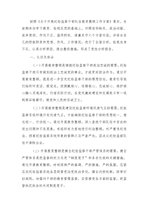 纪检监察干部队伍教育整顿个人党性分析报告4600字（六方面个人检视剖析）.docx