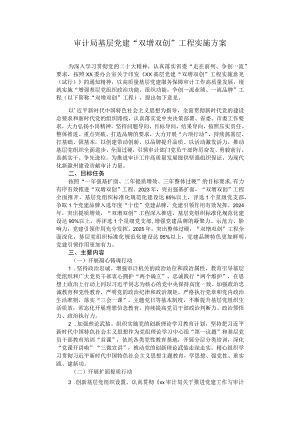 审计局基层党建“双增双创”工程实施方案.docx