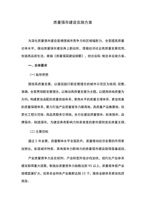 质量强市建设实施方案.docx