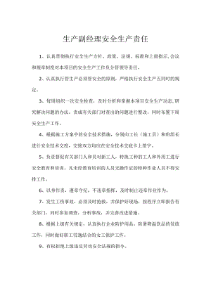 生产副经理安全生产责任模板范本.docx
