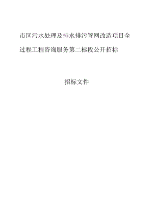 市区污水处理及排水排污管网改造项目全过程工程咨询服务第二标段招标文件.docx