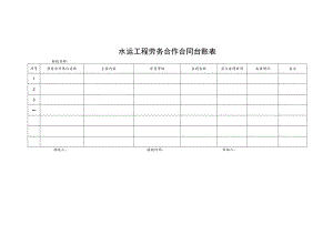 水运工程劳务合作合同台账表.docx