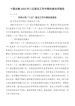 十篇合集2023年八五普法工作中期自查自评报告.docx