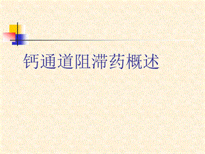 钙通道阻滞剂概述.ppt