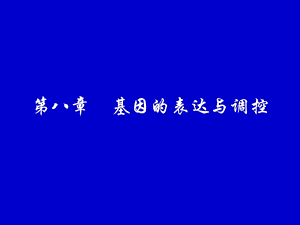 遗传学第八章基因的表达与调控.ppt