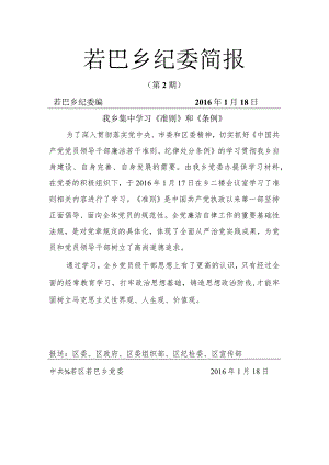 若巴乡纪检工作简报（2）文档.docx