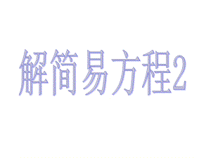 解简易方程2.ppt