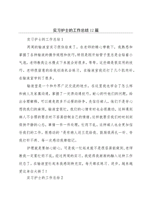 实习护士的工作总结12篇.docx