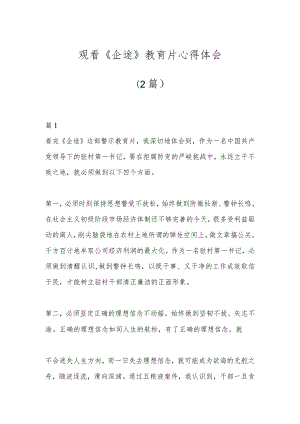 （2篇）观看《企途》教育片心得体会.docx
