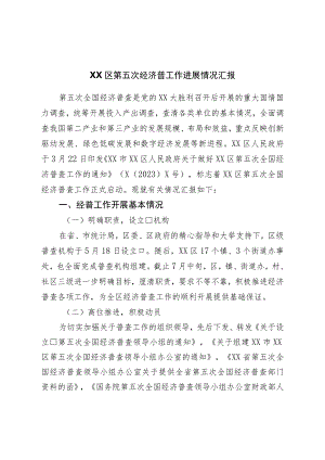 区第五次经济普工作进展情况汇报.docx