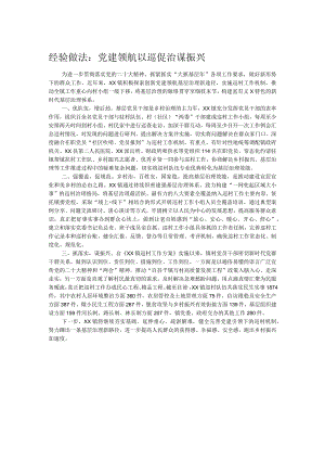 经验做法：党建领航以巡促治谋振兴.docx