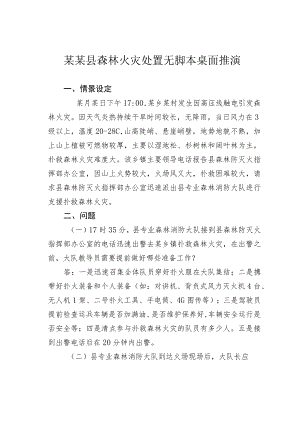 某某县森林火灾处置无脚本桌面推演.docx