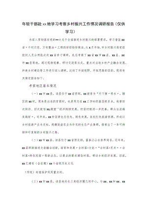 年轻干部赴xx地学习考察乡村振兴工作情况调研报告.docx