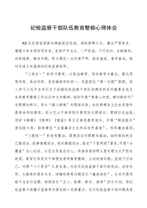 (四篇)纪委书记关于纪检监察干部队伍教育整顿经验交流发言稿.docx