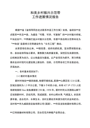和美乡村工作进展情况报告.docx