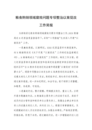 粮食购销领域腐败问题专项整治以案促改工作简报.docx