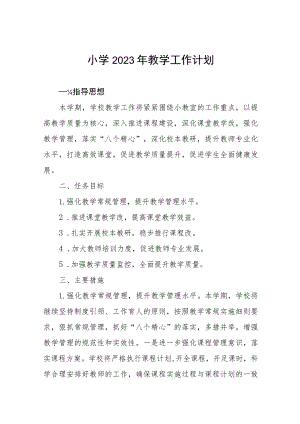 2023年村小学教学工作计划(九篇).docx