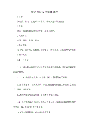 2023《脱硝系统安全操作规程》.docx