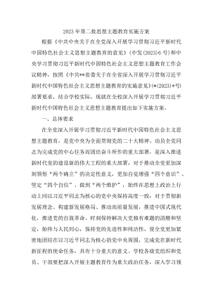 2023年乡镇第二批思想主题教育实施方案 汇编2份.docx