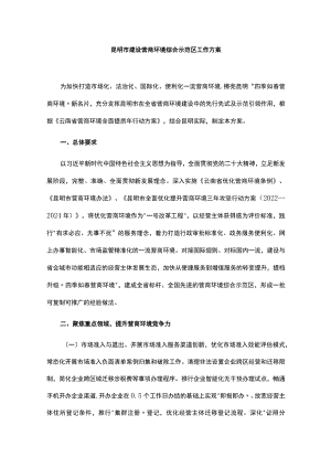 昆明市建设营商环境综合示范区工作方案.docx