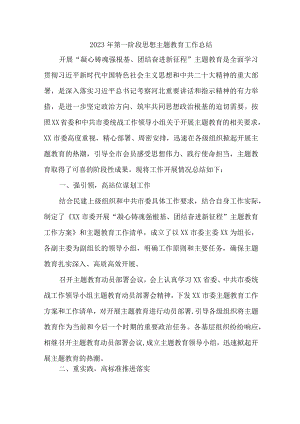 2023年医院开展第一阶段思想主题教育工作总结（5份）.docx