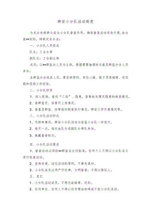 群安小分队活动制度.docx