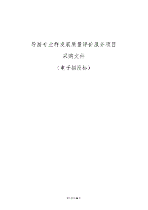 旅游职业学院导游专业群发展质量评价服务项目招标文件.docx