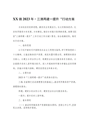 XX镇2023年“三清两建一提升”行动方案.docx