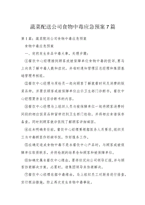 蔬菜配送公司食物中毒应急预案7篇.docx