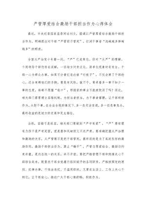 严管厚爱结合激励干部担当作为心得体会.docx